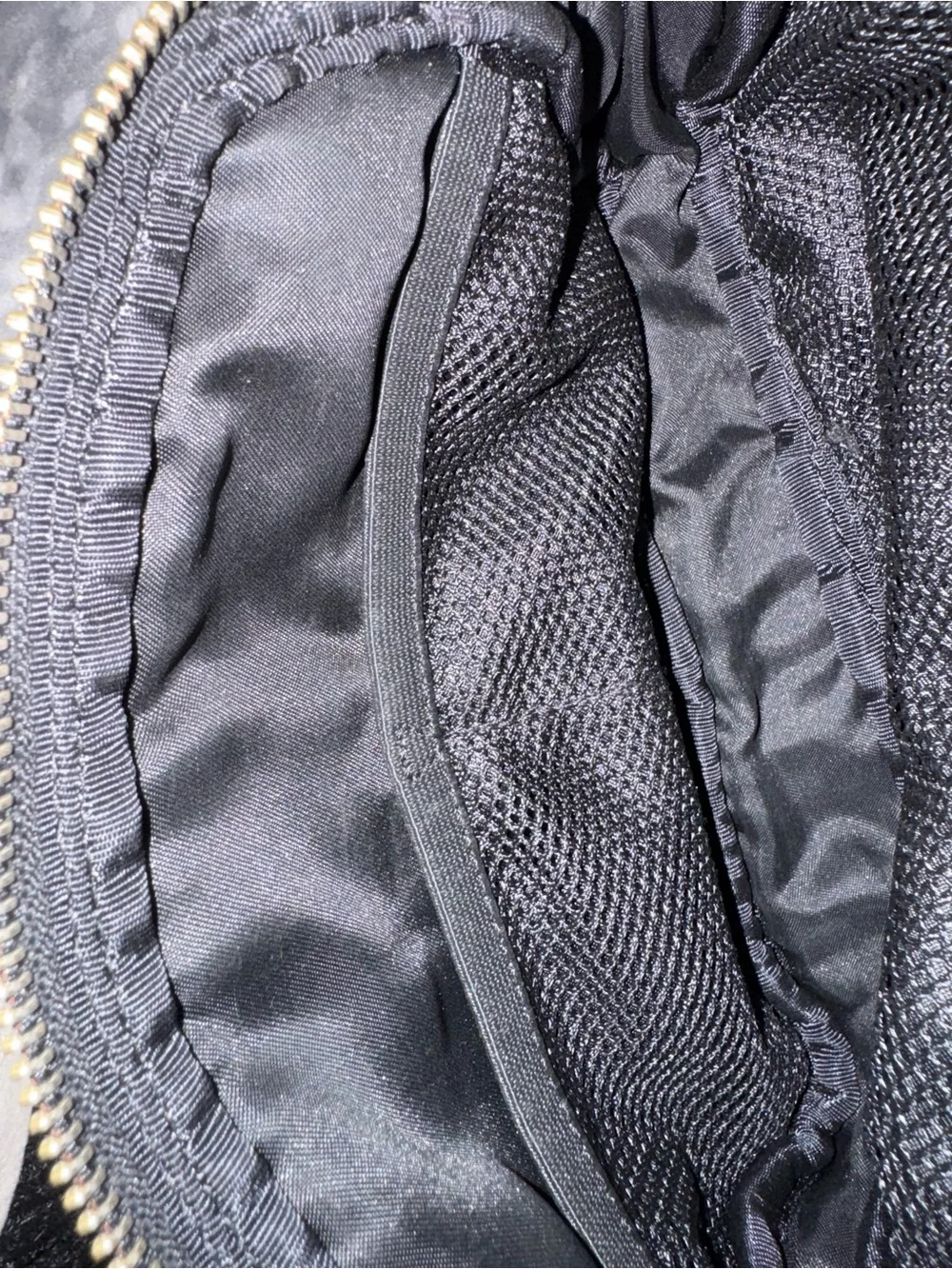 Black Faux Shearling Belt Bag